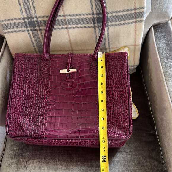 GORGEOUS Longchamp Roseau Leather Tote w/Silver Toggle * ALL OFFERS CONSIDERED * - Picture 16 of 17